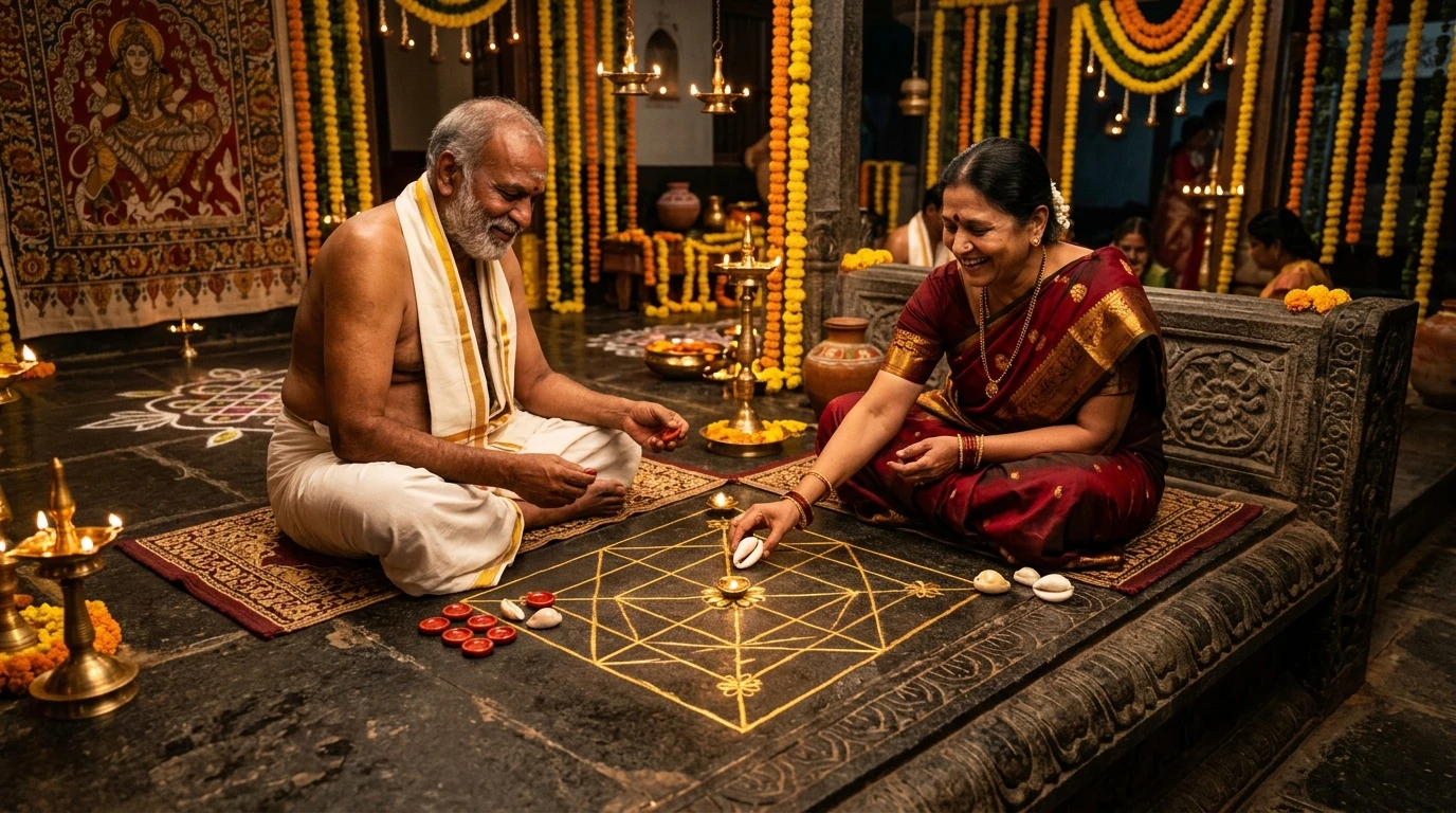 Daadi: Andhra Traditional Strategy Board Game (దాడి ఆట - Navakankari)